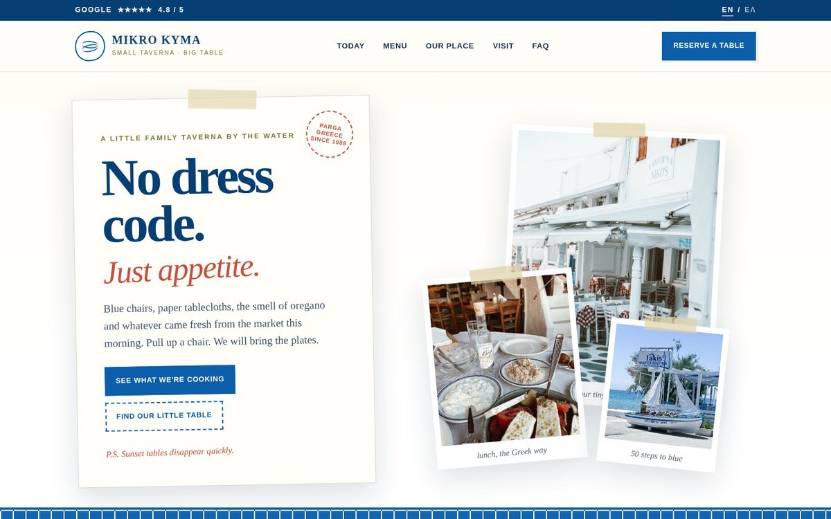 Mikro Kyma website template